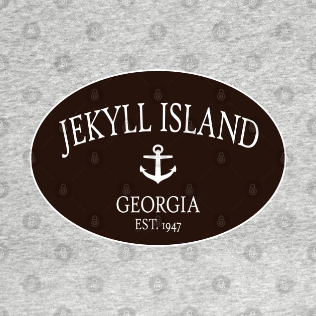 Jekyll Island Georgia Sea Islands Anchor Brown by TGKelly